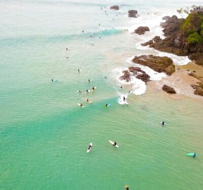 Australians surfing at the beach.